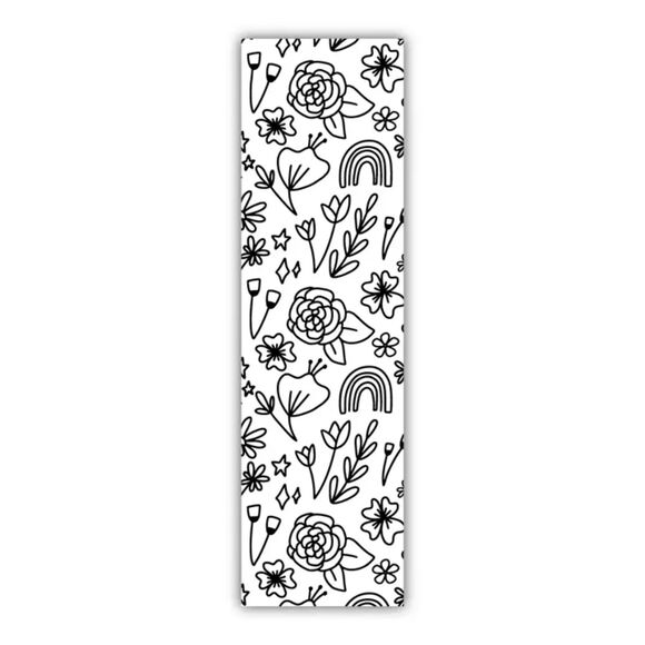 Whimsy Florals Coloring Bookmark - Picture 1 of 4